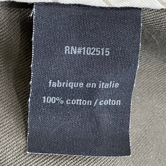 John Varvatos Collection Double Breasted Cotton Trench Coat Green - Picture 15 of 15